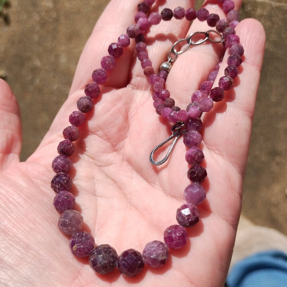 Jay King DTR mine finds Faceted Ruby necklace  925 Sterling Silver - Picture 7 of 8